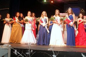 Pictured are winners in the Miss Statesman contest of January 12, 2013:Miss Congeniality, Amanda Biddlecome; Miss Freshman, Jessica Johnson; Miss Sophomore, Taylor Murrell;  Miss Junior, Maggie Childress; Miss Senior, Allie Jhant;  and Miss Statesman, Megan Sherman.