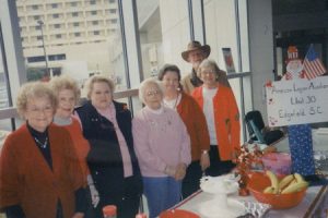 Pictured are those who assisted in Unit #30’s salute to hospitalized veterans: l to r. Sarah Wates, Virgie Thornton, Sherry Ray, Vivian Reece, Fay Vaughan, Mary Elizabeth Ouzts and Kenneth Ray. Also assisting and not pictured  was Ginny Pardue.