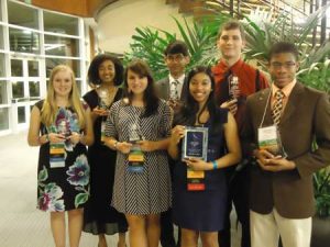 Front Row (L to R):  Kaeli Wates, Maggie Figueroa, Shelby Collier, Jamarr McCain Back Row (L to R):  Antonia Adams, Arturo Pineda, Trevor Morris