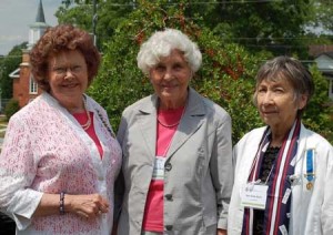 Judy Dancy Duncan, V-P Saluda County Historical Society; Dr. Bela Padgett Herlong, Chairperson, SCHS - Grant Writers & DAR members; Sara Potts Sears, Regent, Old 96 District Chapter, National Society Daughters of the American Revolution