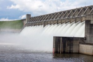 Lake Thurmond Dam spillway test, 7-11-13
