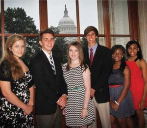 Ashley Axson, Joshua Cady, Erin Sweeney, Christian Carey, Chelsea Argroe and Destiny Ligons represented Aiken Electric Cooperative in June at the nation’s capital.