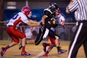  Wardlaw's #31 waltzes into the end zone for a first half touchdown against Jefferson Davis Academy.