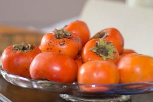 Fuyu Persimmons grown by DeLois Weathington.