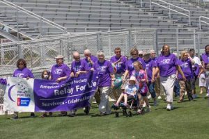 Survivors set the pace for the successful fundraising event on Saturday at the STHS Athletic Field.