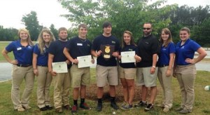 Cameron Padgett (State FFA Officer), Anna Mink (State FFA President), Jonathan McCreery, Lucky Bailey, Clay Price, Karson Barrett, Jeremy Brooks (STCC FFA Advisor), Savannah Vickery (State FFA Officer), and Shelby Wayne (State FFA Officer