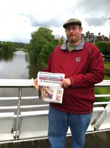 Sean Burch and The Advertiser in Saint Die Des Vosges, France.