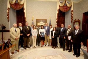 John Sands (Gaylord Donnelley Foundation), Woody Woodruff (Wildwater, Ltd.), Tom O’Rourke (Charleston County Parks), James Headley (SC Recreation & Parks Association), Lauren Ponder (South Carolina National Heritage Corridor), John Slaughter (National Park Service), Governor Nikki R. Haley, Alvin Taylor (SC Department of Natural Resources), Michelle McCollum (South Carolina National Heritage Corridor), Holly Beaumier (Florence CVB), Jason Burbage (SC Wildlife Federation), Hugh Weathers (SC Department of Agriculture), D. Glenn McFadden (SC Department of Natural Resources), Tim Rogers (Friends of the Edisto)   Also present, not shown: Amy Duffy and Marion Edmonds (SC Department of Parks, Recreation & Tourism)