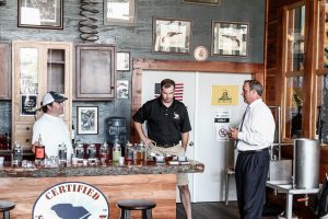 Congressman Jeff Duncan visiting Carolina Moon Distillery on the square in Edgefield.