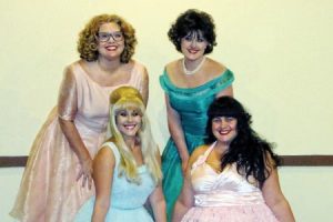 The Wonderettes (L to R) Caroline Bland, Mallory Reams, Cara Doolittle and Whitney McDonald, playing at the Wm. M. Bouknight Theatre in Edgefield this weekend. 
