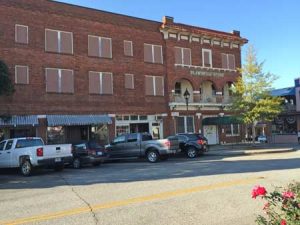 The Edgefield Hotel has recently been dressed with window treatments as seen in this photo.