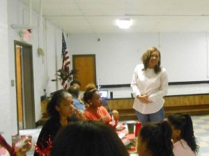 NFL mother Delores Hazel, mother of Matt who plays with the Miami Dolphins, enjoys interacting with the children’s families.