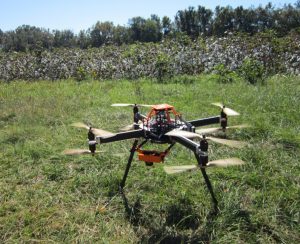 Clemson University’s Joe Mari Maja received Federal Aviation Administration approval to fly this Unmanned Aerial Vehicle as part of his precision-agriculture research. Image Credit: Clemson University