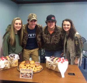 Alana Thurmond, Scott Sherman, Geddings Jhant and Leigh Northrop, all FFA Officers.