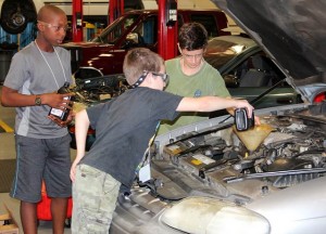 A total of 24 camps and programs are scheduled this summer at Piedmont Technical College. Students can choose from a variety of art, science, career-oriented or self-image improvement camps such as the annual Automotive Technology camp, pictured.