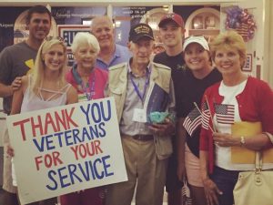 The Brad Covar Entourage welcoming them home.