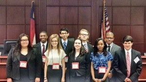 The Strom Thurmond Mock Trial Team in the national competition
