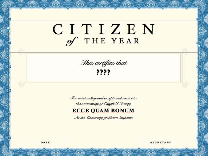 Citizen of the Year Award