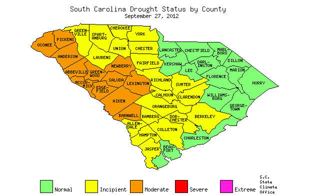 SC Drought Committee Lowers Status for 21 Counties