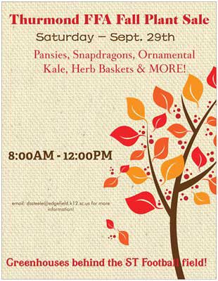 Thurmond FFA Plant Sale