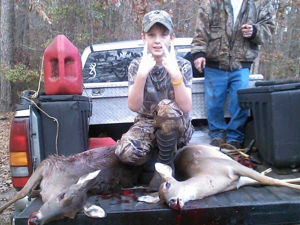 11-Year-Old Harvests Two Deer with One Shot 11-Year-Old Harvests Two Deer with One Shot