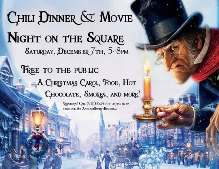 Chili Dinner & Movie Night on the Square this Saturday