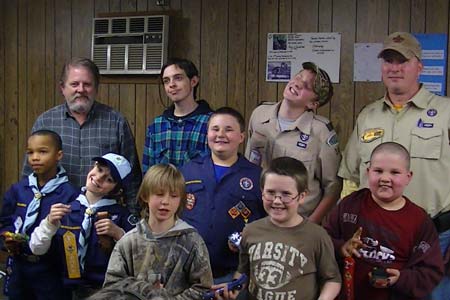 Scouts Hold Pinewood Derby Race