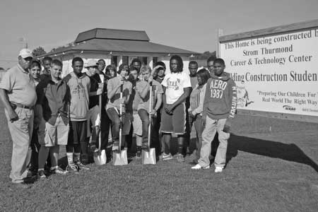 Building Construction Students Break Ground for Home at STCTC