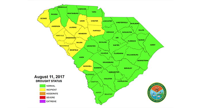 Summer rains eliminate drought status in five counties