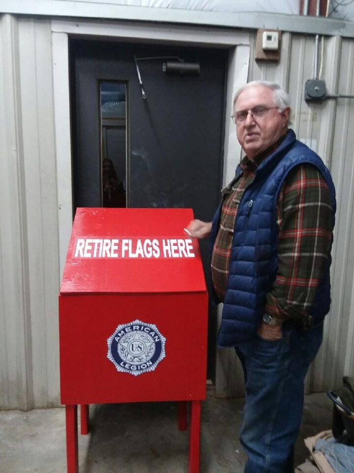 Retiring of Flags  in Trenton