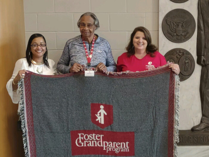 Retiring Foster Grandparent Received Afghan