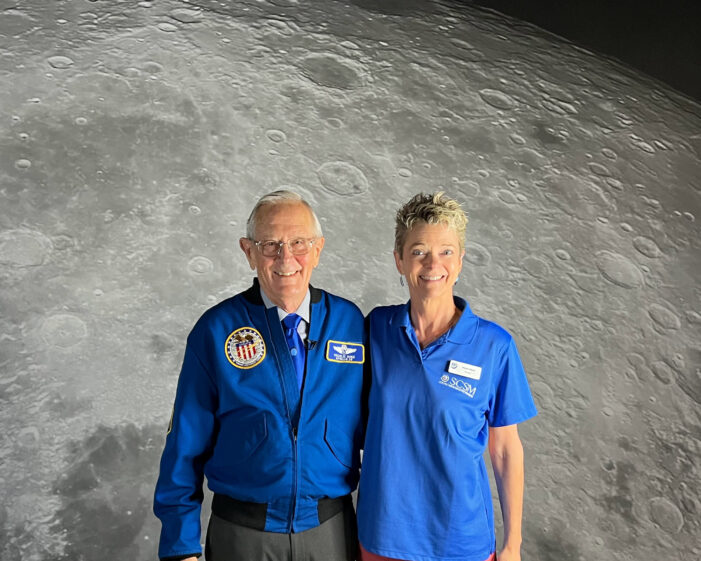Over the Moon Encounter! Astronaut Dukes Has Johnston Roots