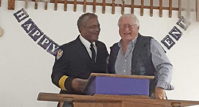 Retiring Trenton Chief of Police Tanks and Mayor Padgett