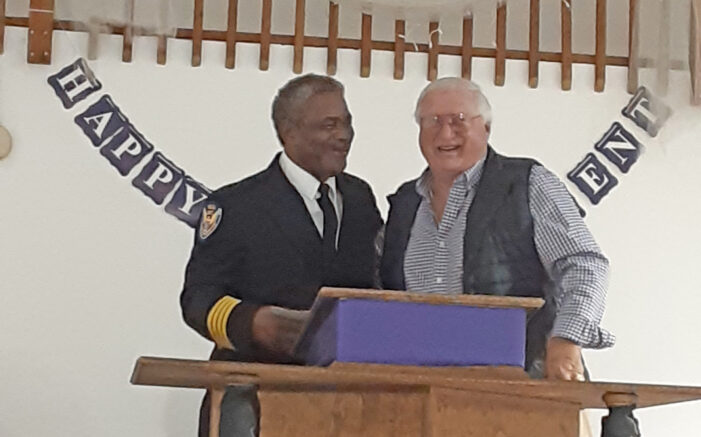 Retiring Trenton Chief of Police Tanks and Mayor Padgett