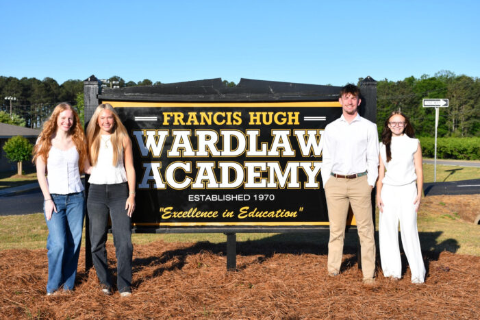 Wardlaw Academy is proud to announce its 2026 Junior Marshals: Cooper Davis, Olyvia Wall, Addie Burnett, and Layne Kelley.